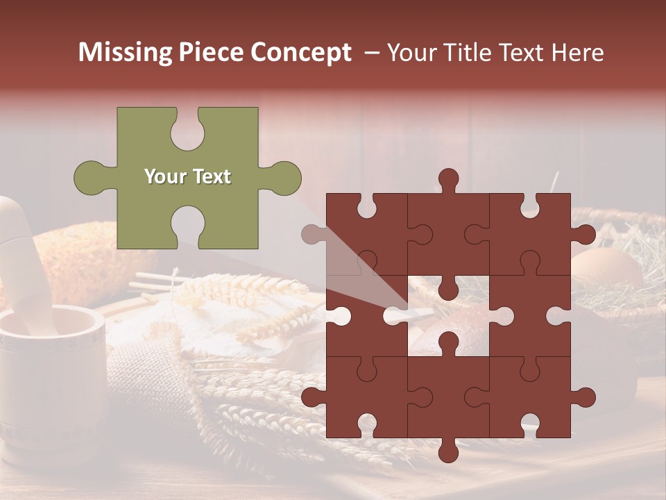 Table Wheat Round PowerPoint Template