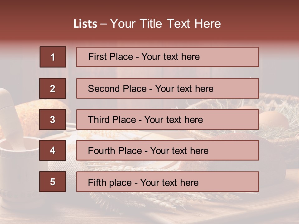 Table Wheat Round PowerPoint Template