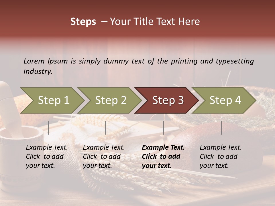 Table Wheat Round PowerPoint Template
