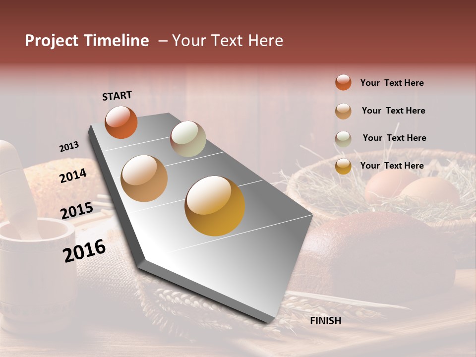 Table Wheat Round PowerPoint Template