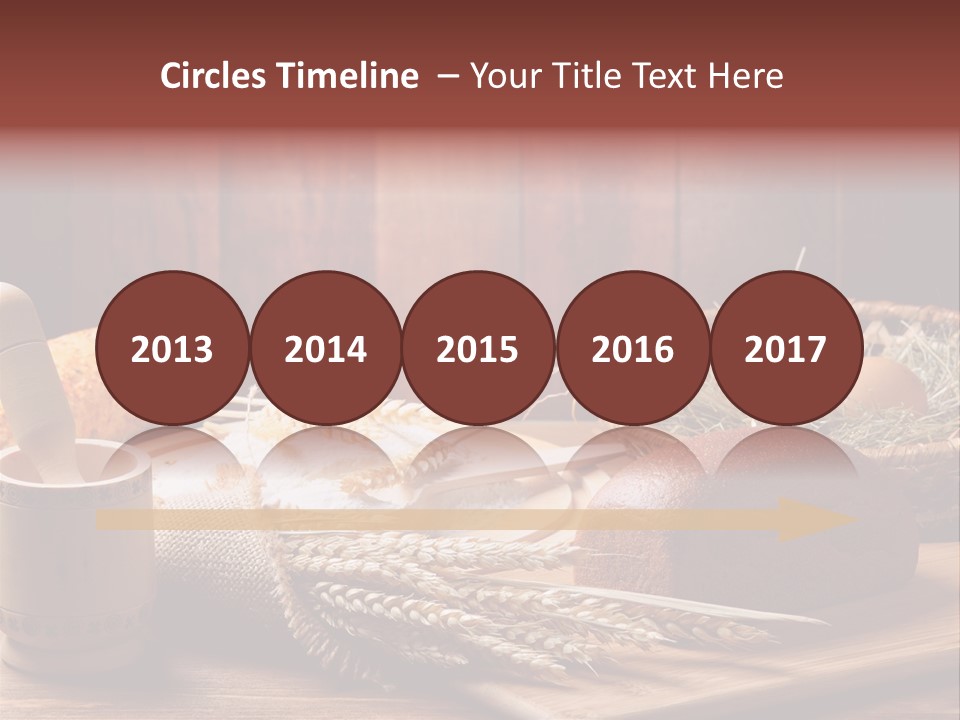 Table Wheat Round PowerPoint Template