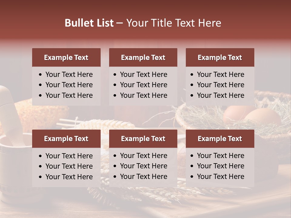 Table Wheat Round PowerPoint Template