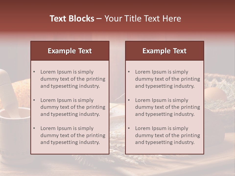 Table Wheat Round PowerPoint Template