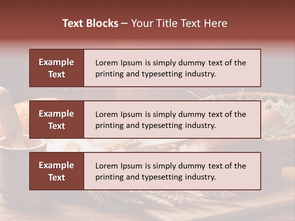 Table Wheat Round PowerPoint Template