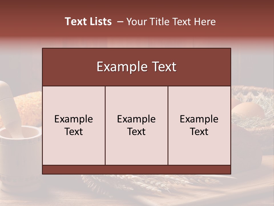 Table Wheat Round PowerPoint Template