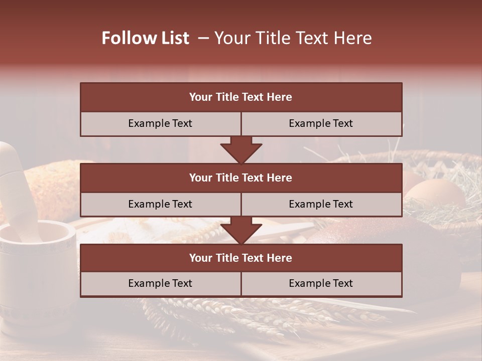 Table Wheat Round PowerPoint Template