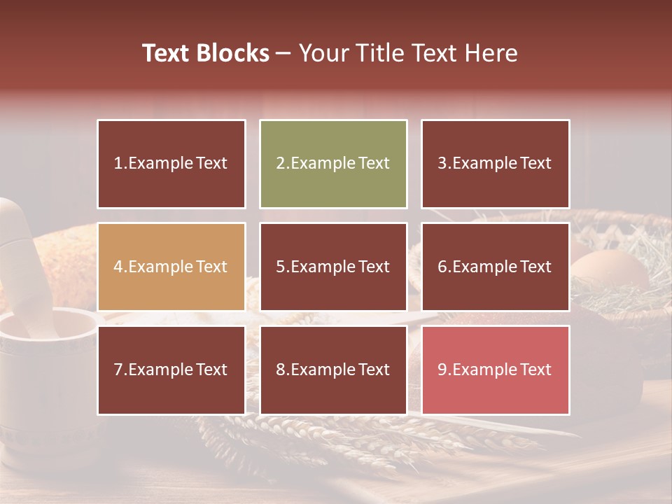 Table Wheat Round PowerPoint Template