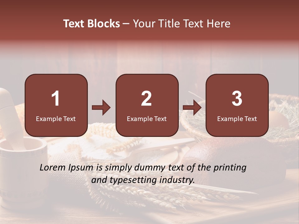 Table Wheat Round PowerPoint Template