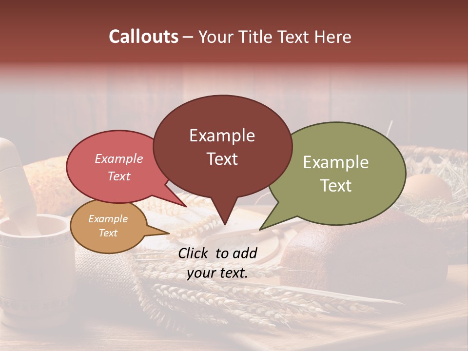 Table Wheat Round PowerPoint Template