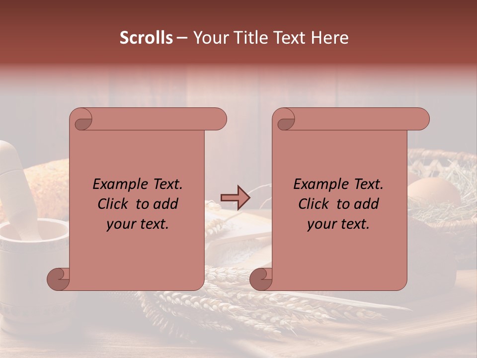 Table Wheat Round PowerPoint Template