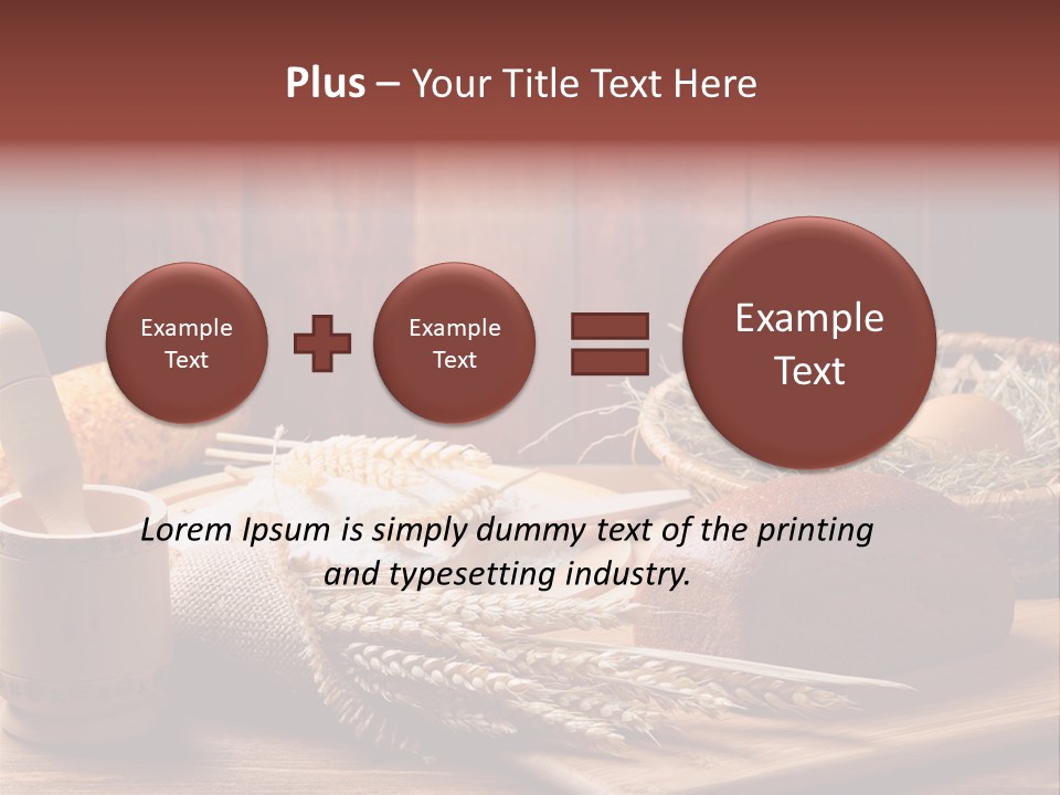 Table Wheat Round PowerPoint Template