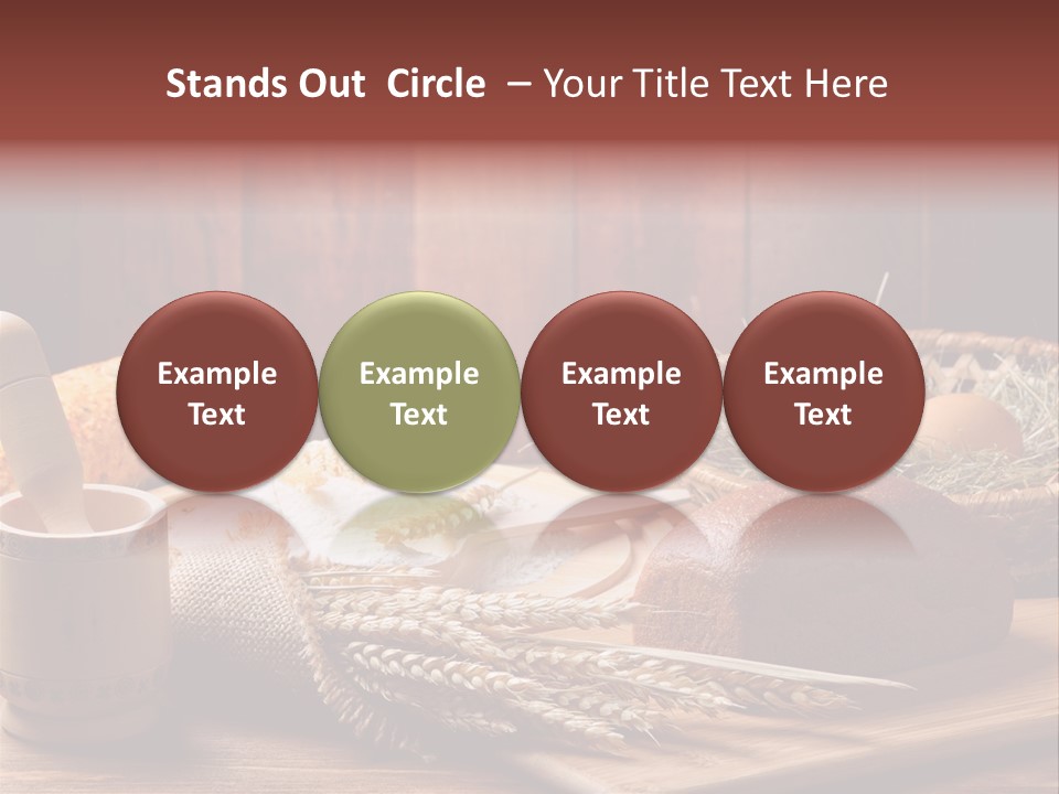 Table Wheat Round PowerPoint Template