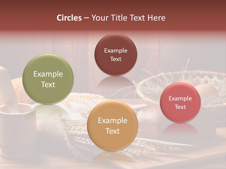 Table Wheat Round PowerPoint Template