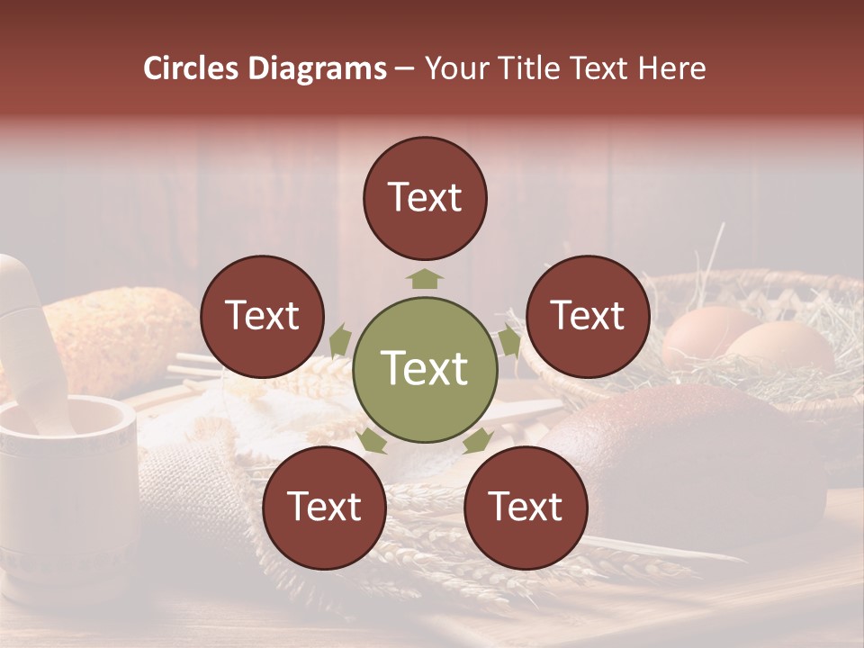 Table Wheat Round PowerPoint Template