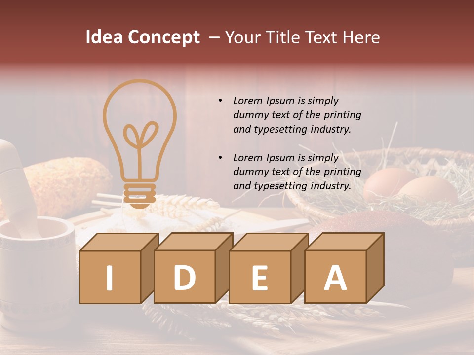 Table Wheat Round PowerPoint Template