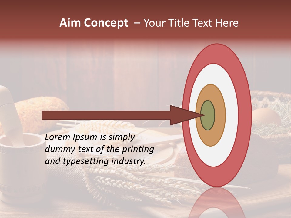 Table Wheat Round PowerPoint Template
