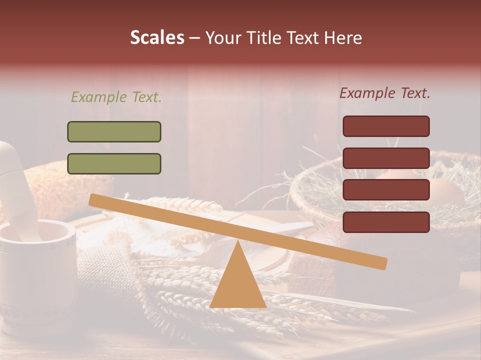 Table Wheat Round PowerPoint Template