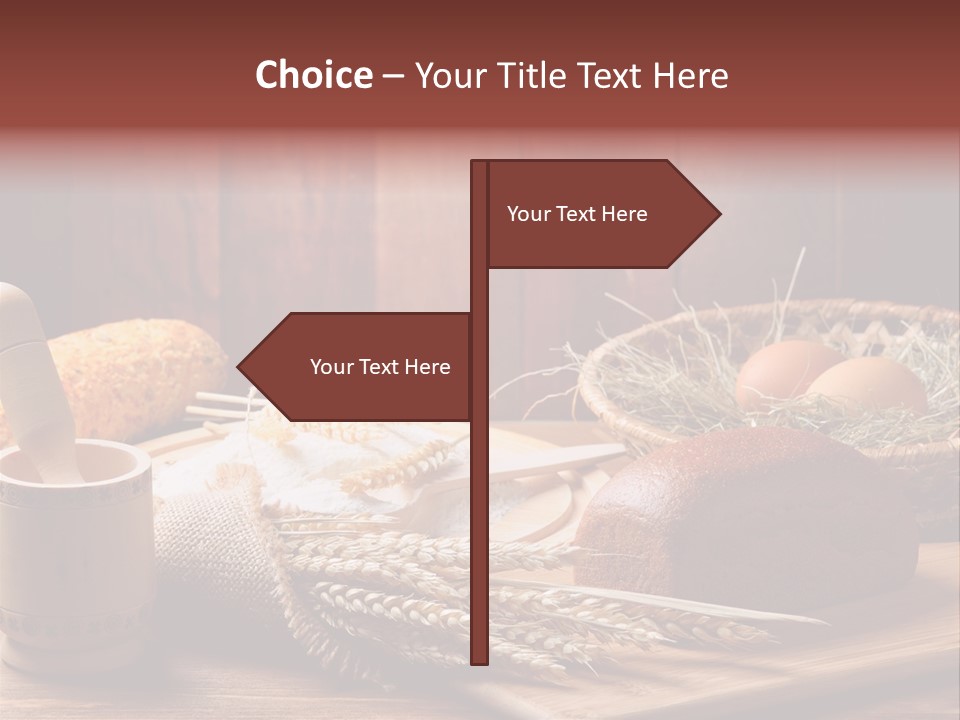 Table Wheat Round PowerPoint Template