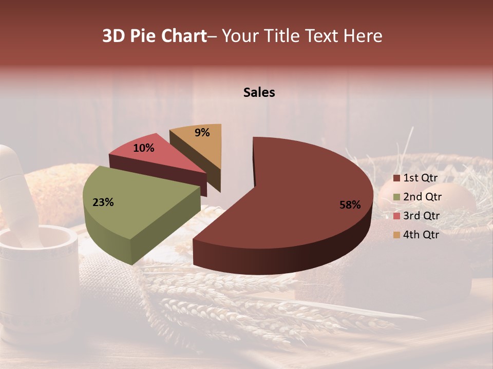 Table Wheat Round PowerPoint Template