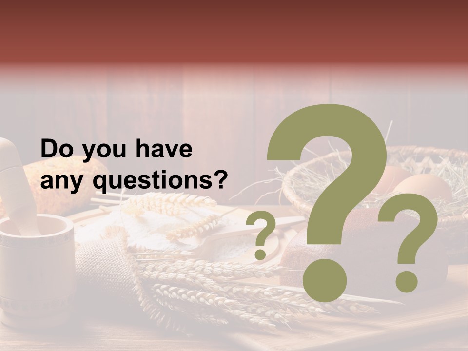 Table Wheat Round PowerPoint Template