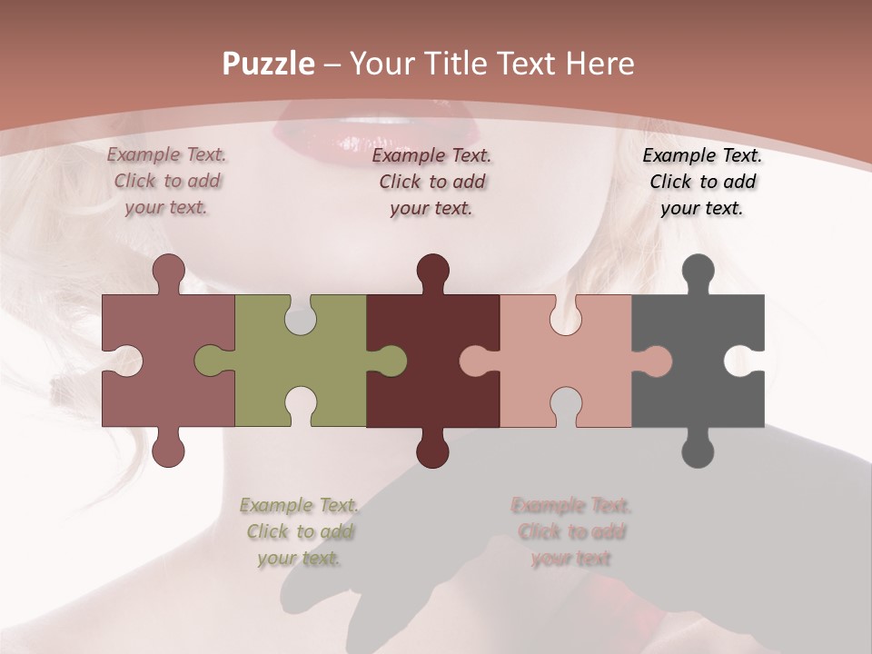 Studio Photo Of Young Pretty Model Sensuality Cute Girl PowerPoint Template