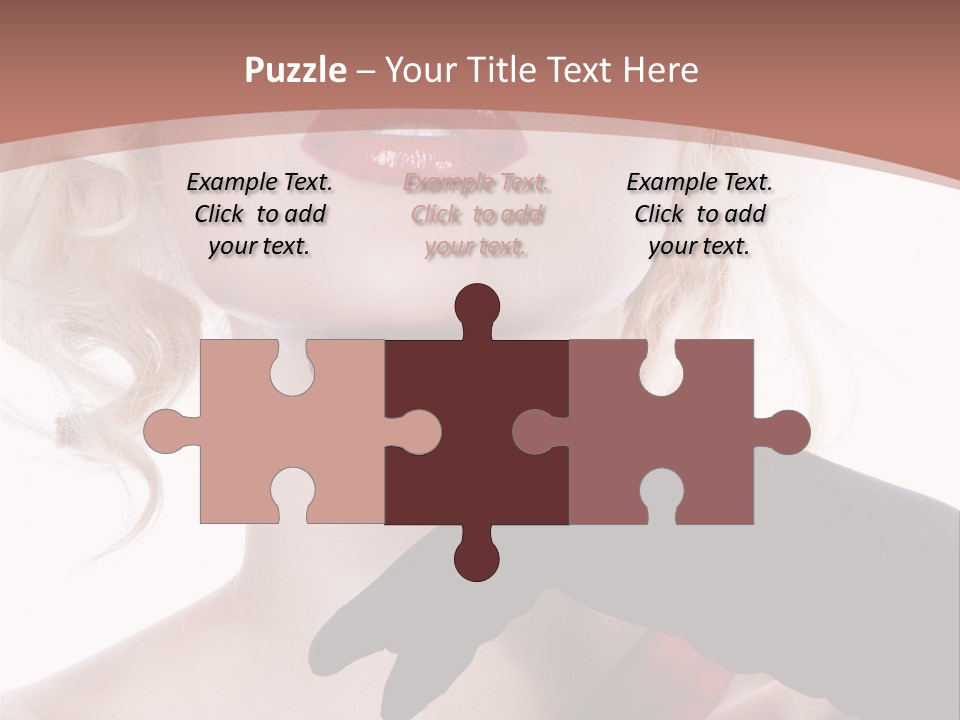 Studio Photo Of Young Pretty Model Sensuality Cute Girl PowerPoint Template