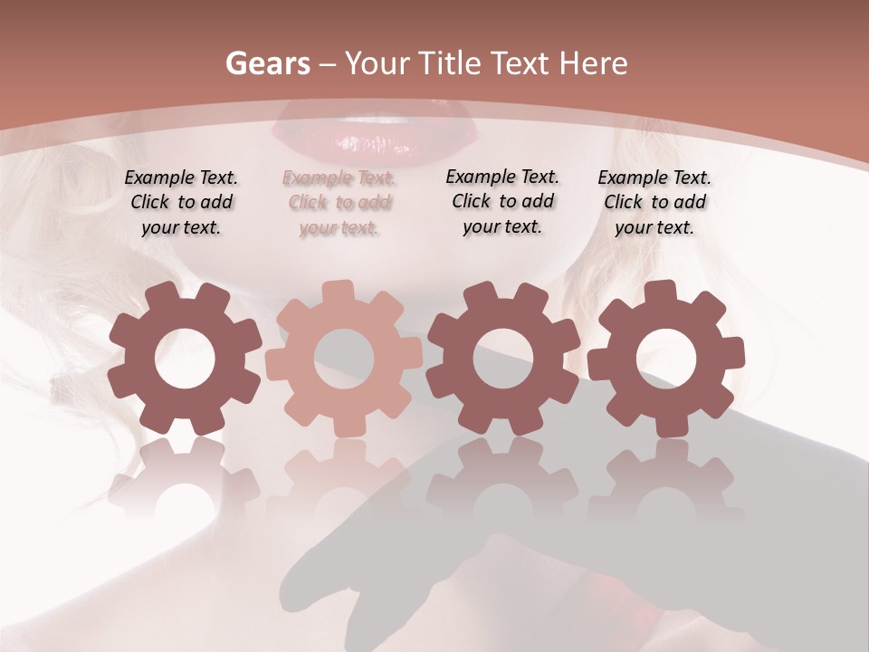 Studio Photo Of Young Pretty Model Sensuality Cute Girl PowerPoint Template