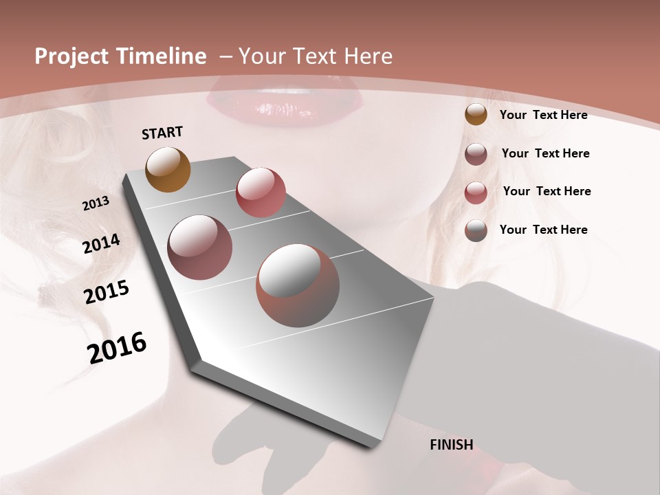 Studio Photo Of Young Pretty Model Sensuality Cute Girl PowerPoint Template