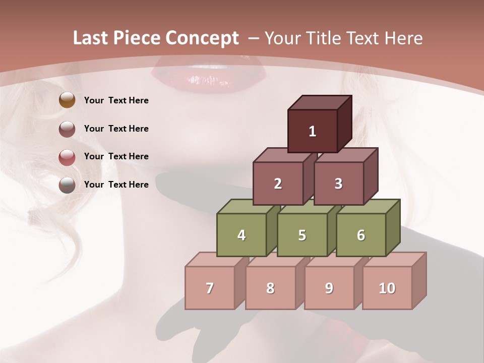 Studio Photo Of Young Pretty Model Sensuality Cute Girl PowerPoint Template