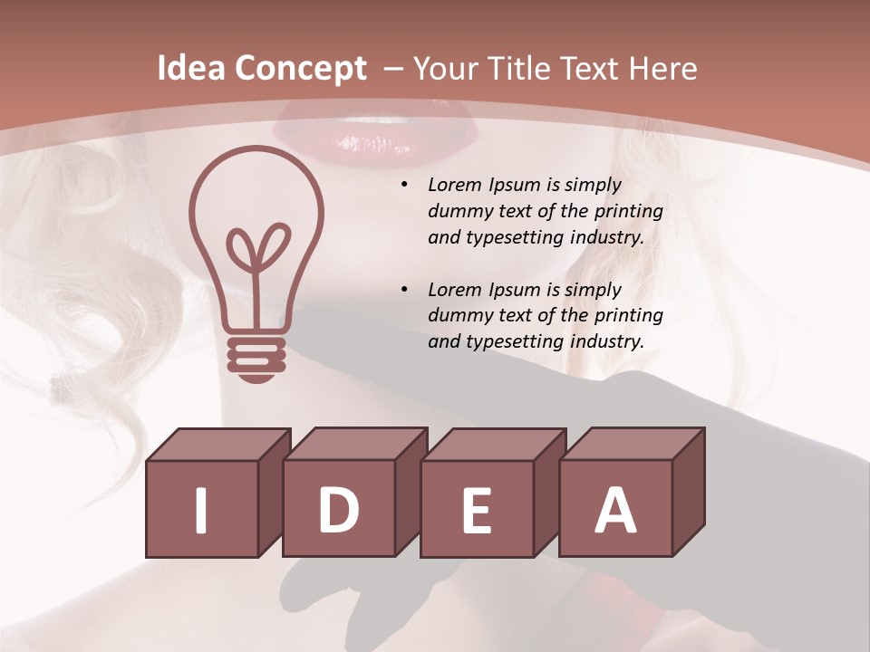 Studio Photo Of Young Pretty Model Sensuality Cute Girl PowerPoint Template