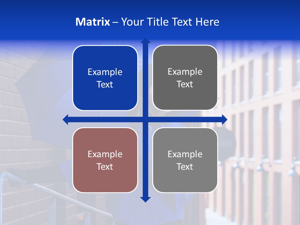 Retro Street Blue PowerPoint Template