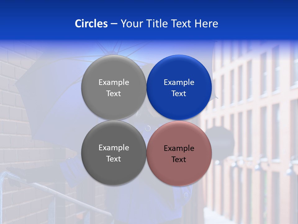 Retro Street Blue PowerPoint Template