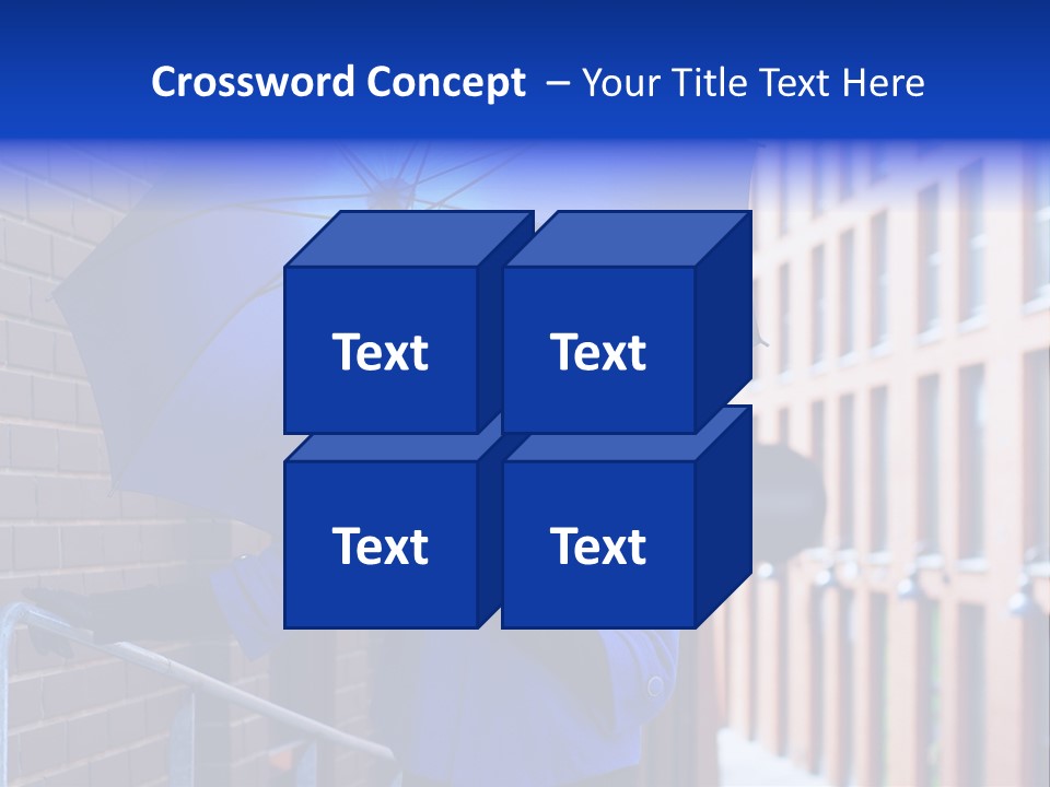 Retro Street Blue PowerPoint Template