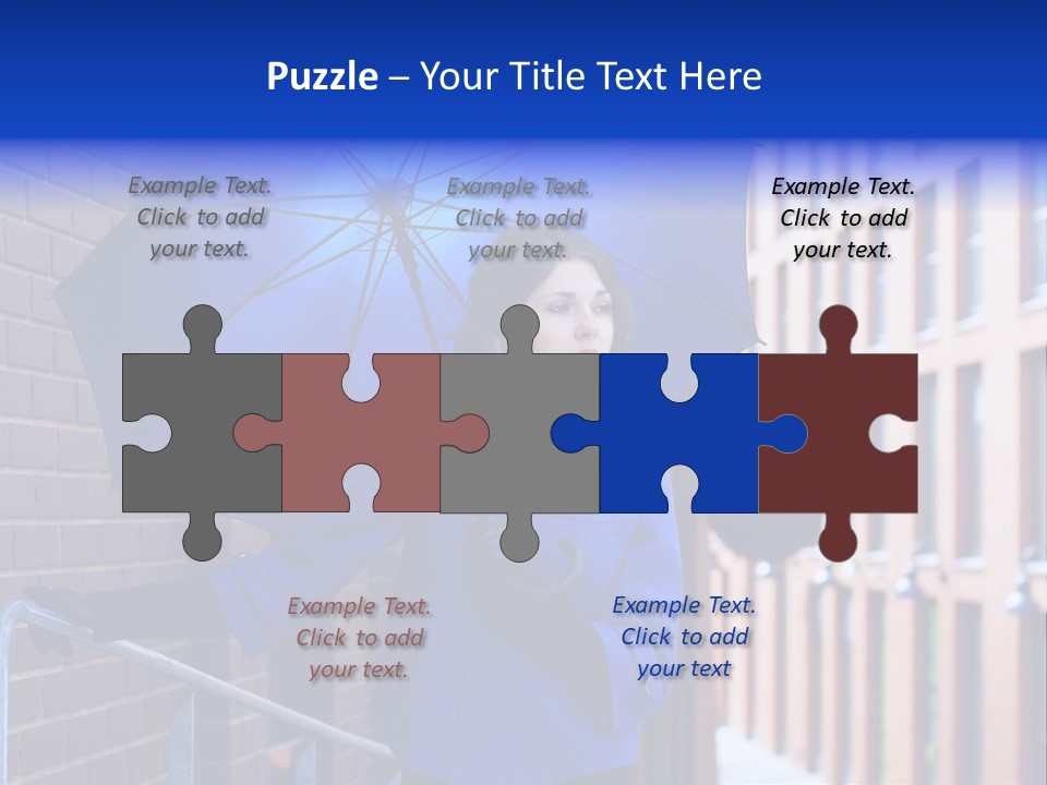 Retro Street Blue PowerPoint Template