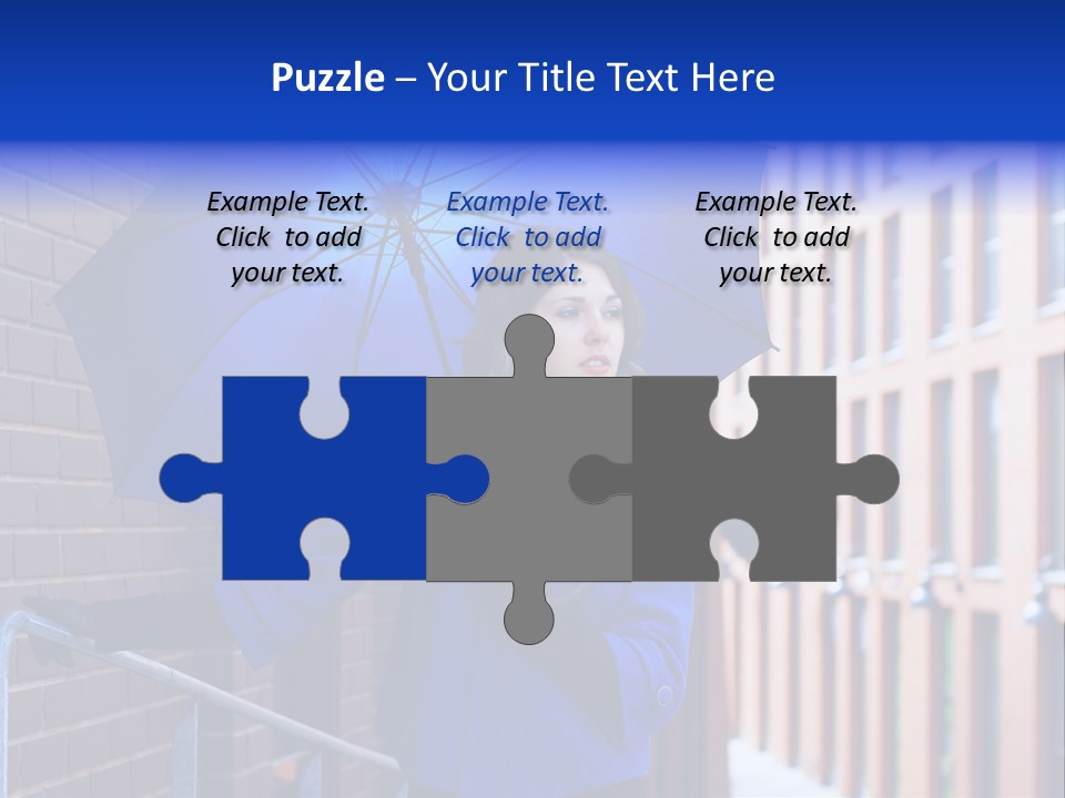 Retro Street Blue PowerPoint Template