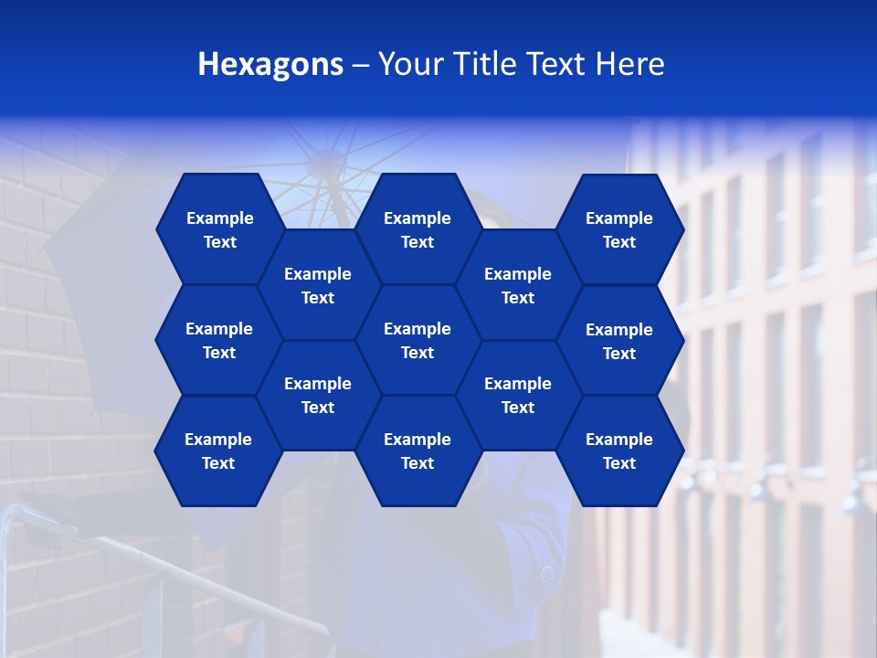 Retro Street Blue PowerPoint Template