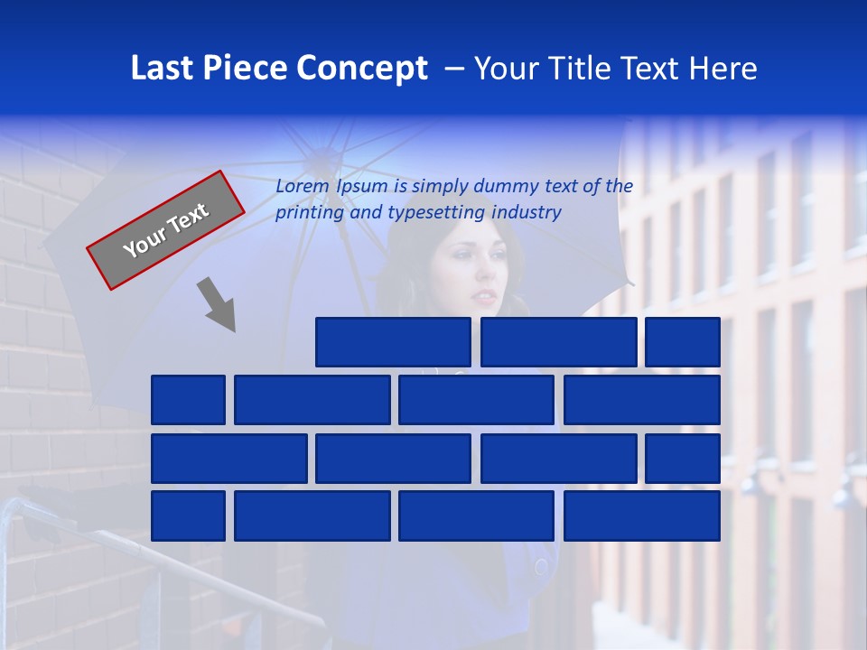 Retro Street Blue PowerPoint Template