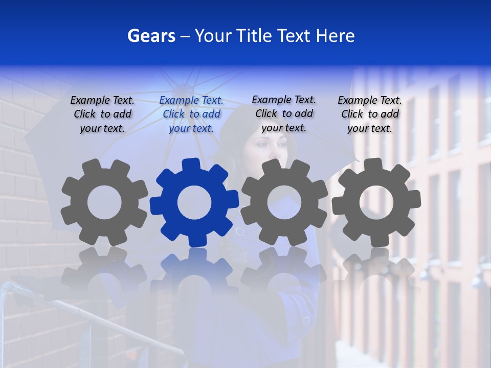 Retro Street Blue PowerPoint Template