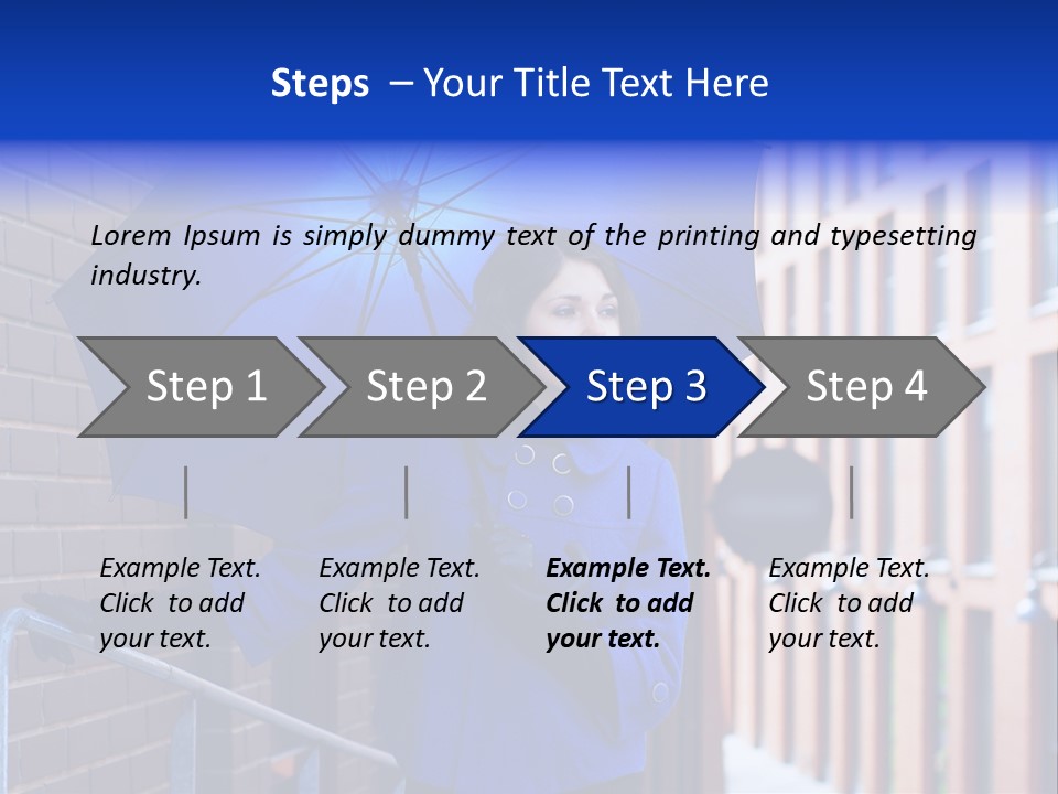 Retro Street Blue PowerPoint Template