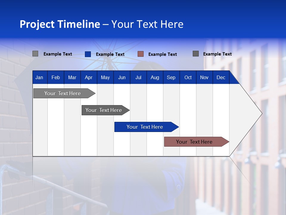 Retro Street Blue PowerPoint Template