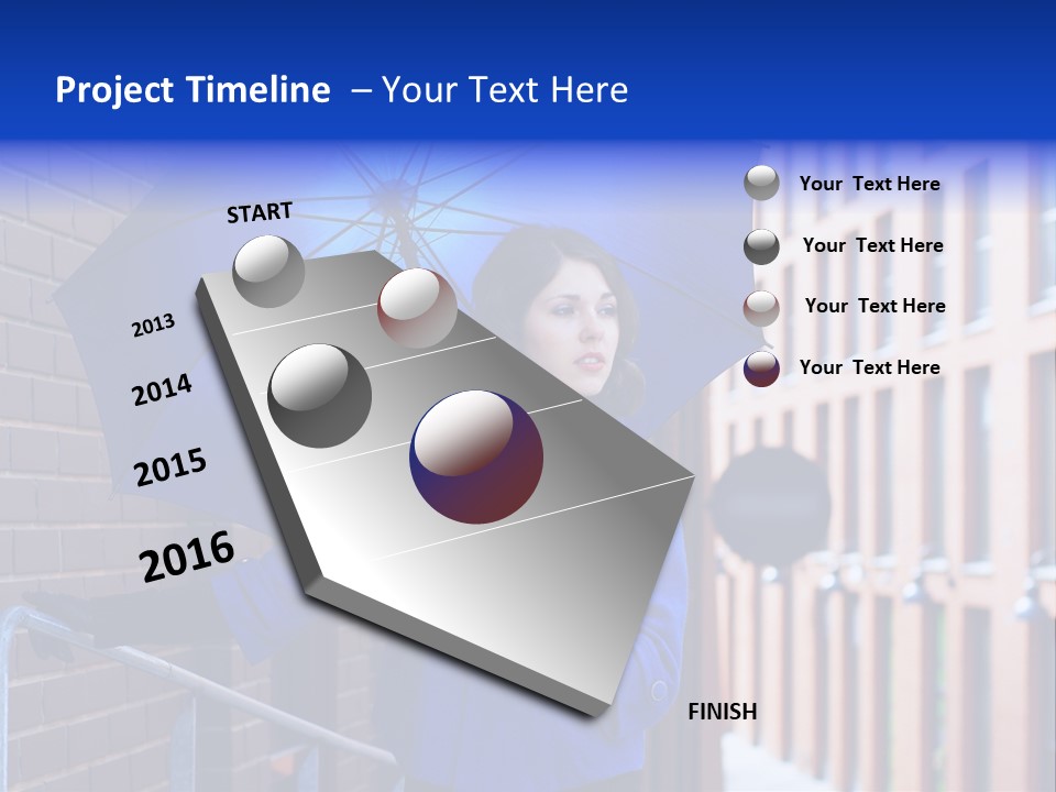 Retro Street Blue PowerPoint Template