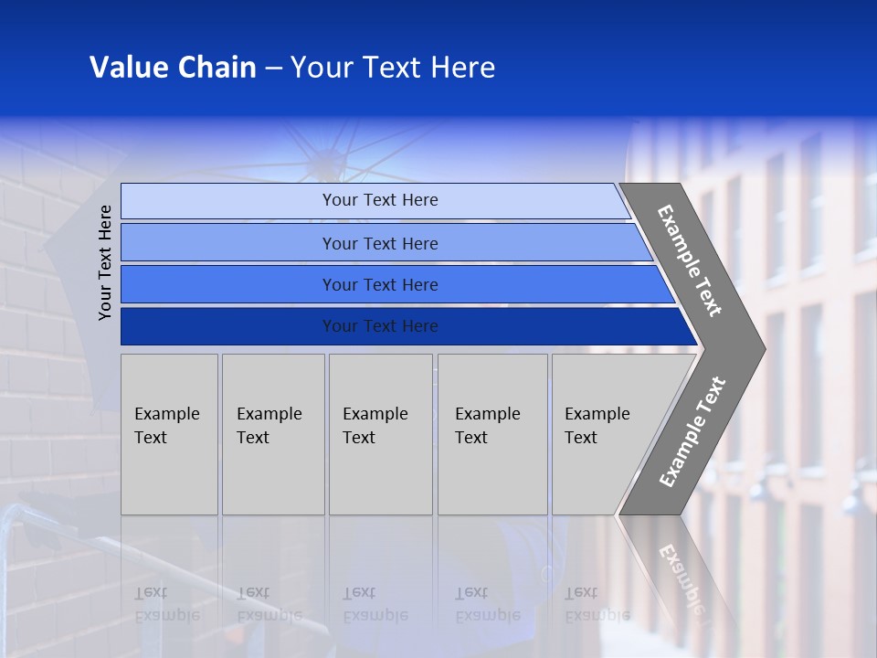 Retro Street Blue PowerPoint Template
