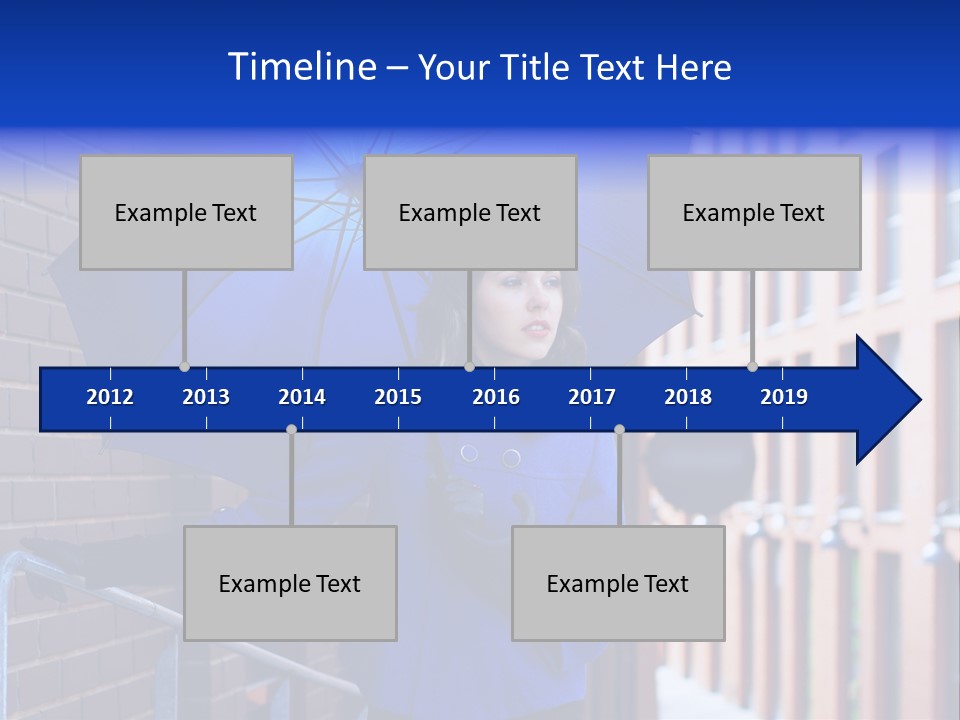 Retro Street Blue PowerPoint Template