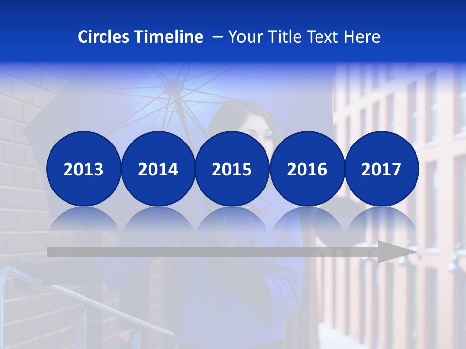 Retro Street Blue PowerPoint Template