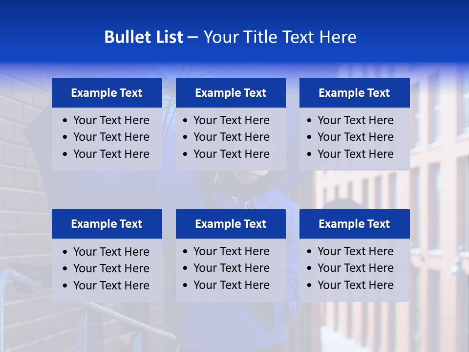 Retro Street Blue PowerPoint Template