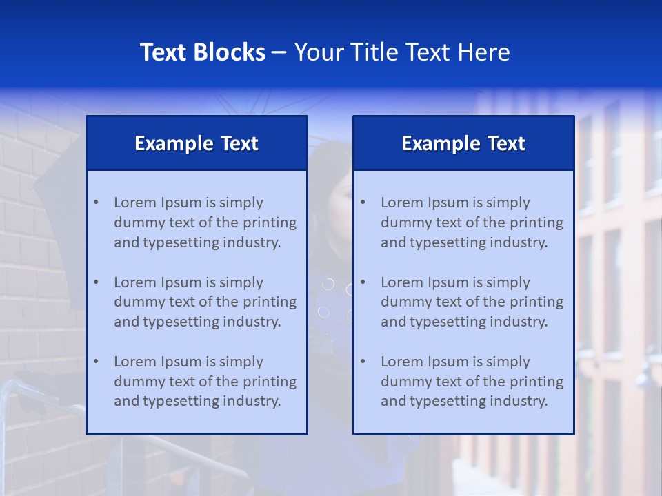 Retro Street Blue PowerPoint Template