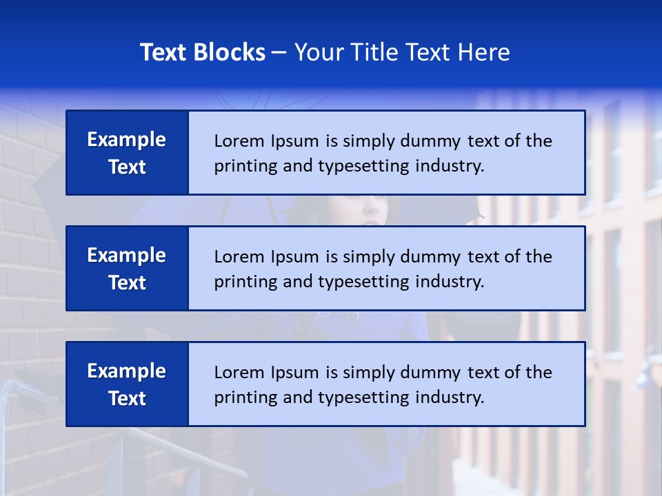Retro Street Blue PowerPoint Template