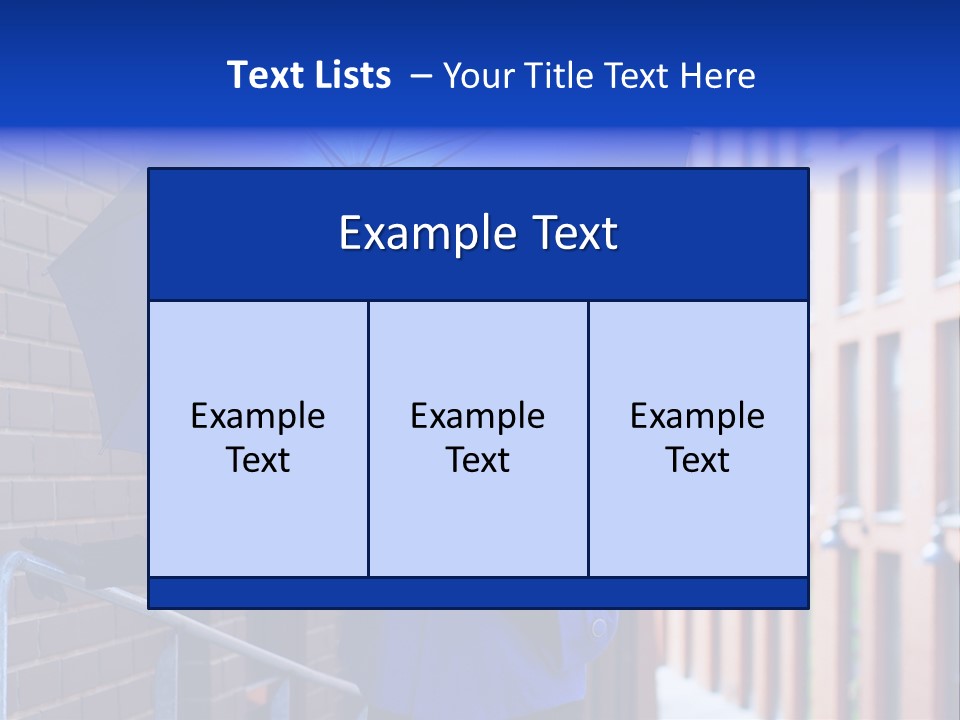 Retro Street Blue PowerPoint Template