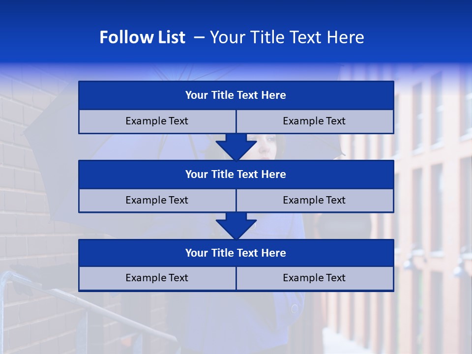 Retro Street Blue PowerPoint Template