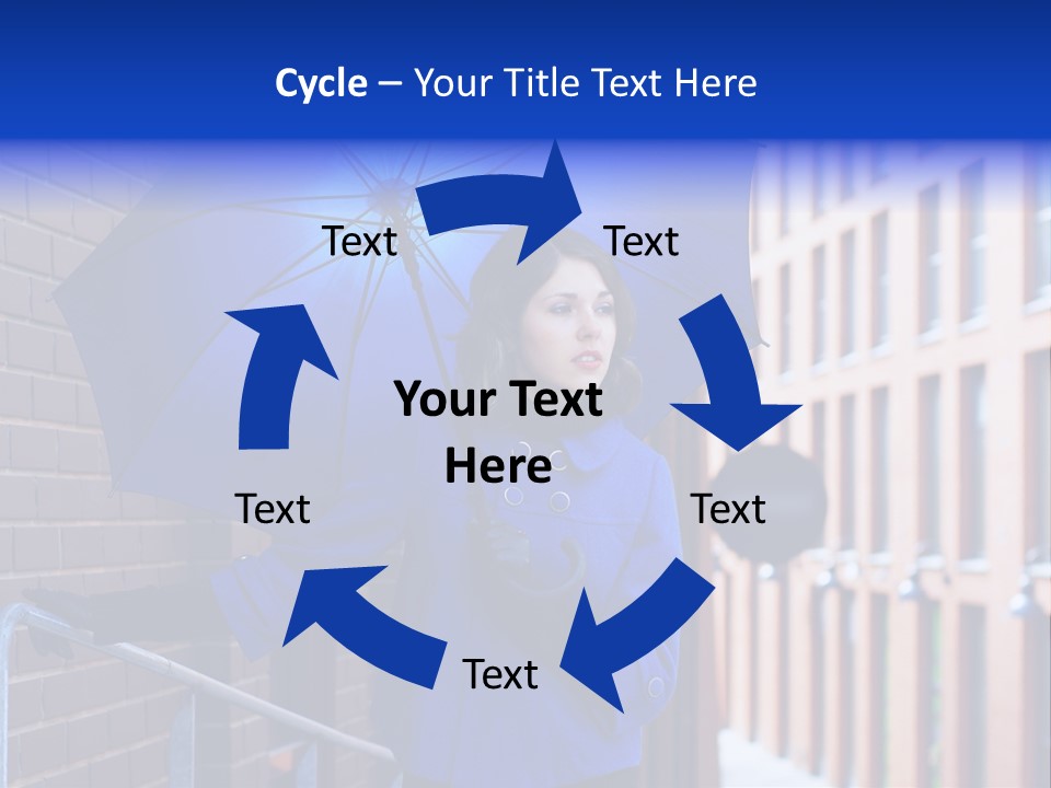 Retro Street Blue PowerPoint Template